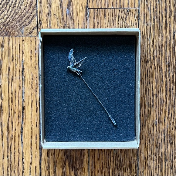 Acne Jona Brass Bird Tie Pin - Picture 4 of 5